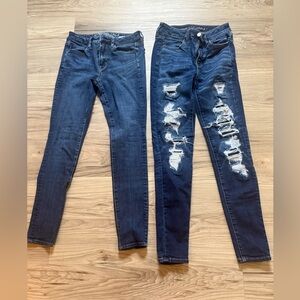 American Eagle Outfitters Dark Blue Skinny Jeans Size 0/2